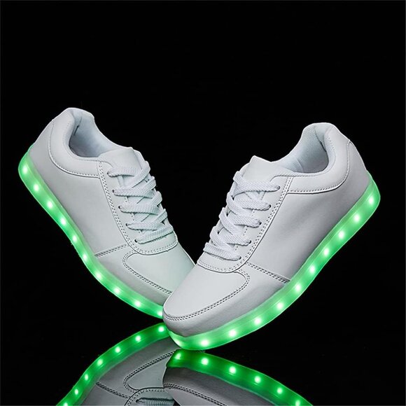 ⚡Unisex White Light Up Shoes with USB Charging Glowing Luminous LED Sneakers - Picture 6 of 6